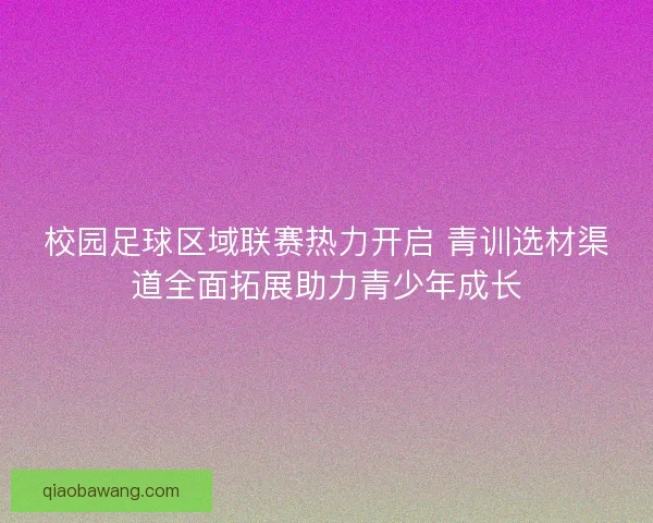 校园足球区域联赛热力开启 青训选材渠道全面拓展助力青少年成长 校园足球区域联赛热力开启 青训选材渠道全面拓展助力青少年成长